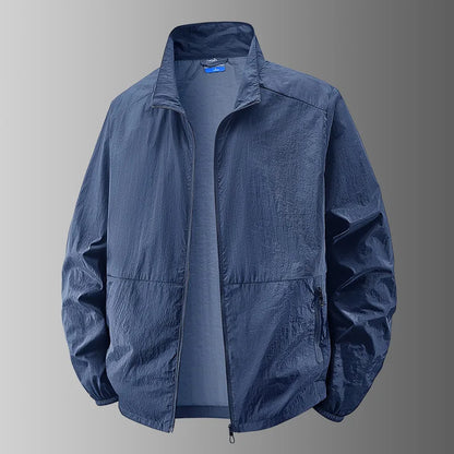 Herren Stehkragen Reißverschluss Jacke Langarm | Windjacke