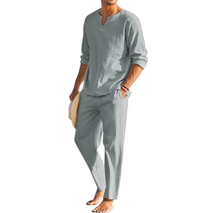 Męski dwuczęściowy zestaw domowy | Styl casualowy