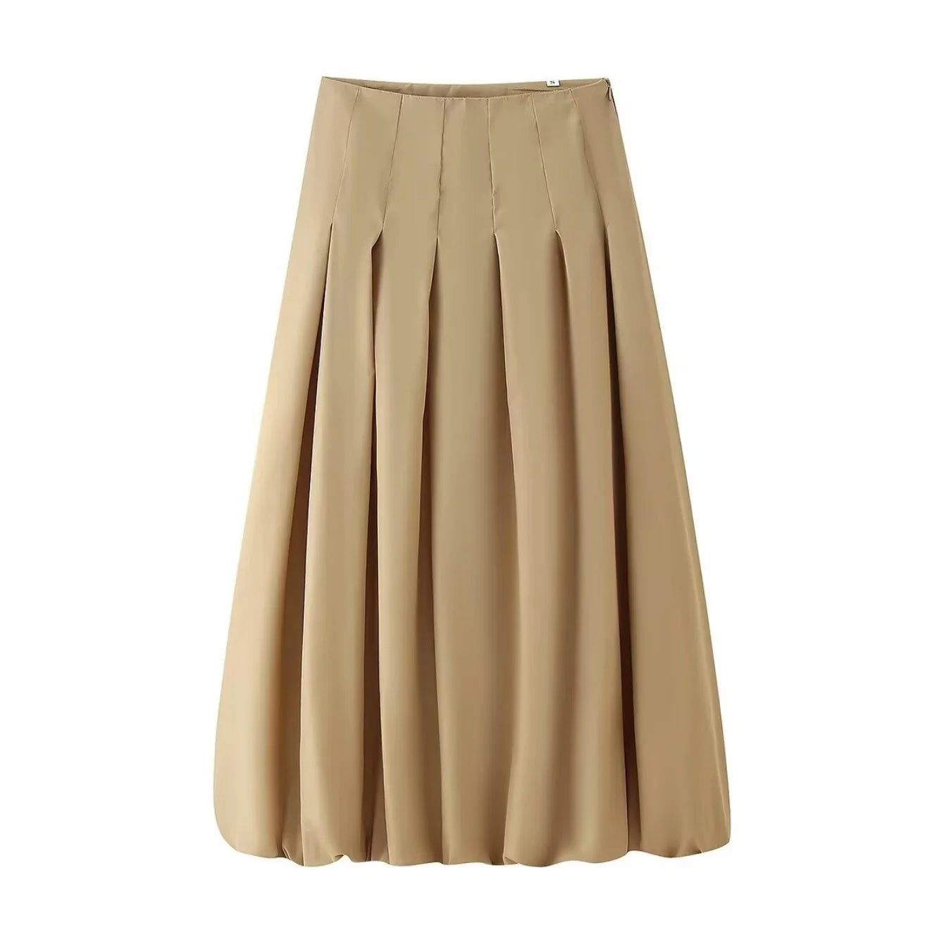 Women's Short Zip Jacket and Pleated Midi Skirt Two-Piece Set | Batwing Sleeve
