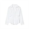 Camicia donna con colletto e bottoni a manica lunga | Minimalista