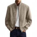 Herren Langarm Jacke mit Stehkragen Reißverschluss | Klassisch