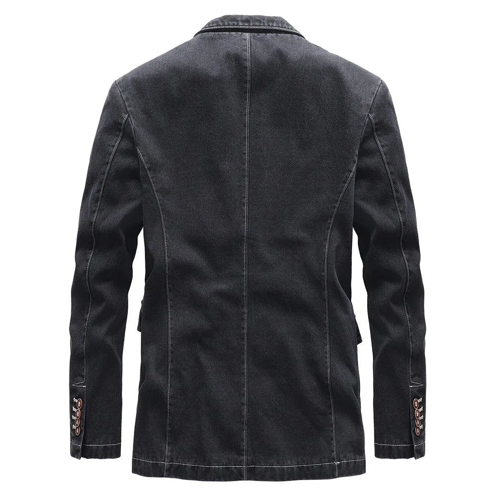 Herren Blazerjacke mit langen Ärmeln und Knopfverschluss | Smart Casual Style