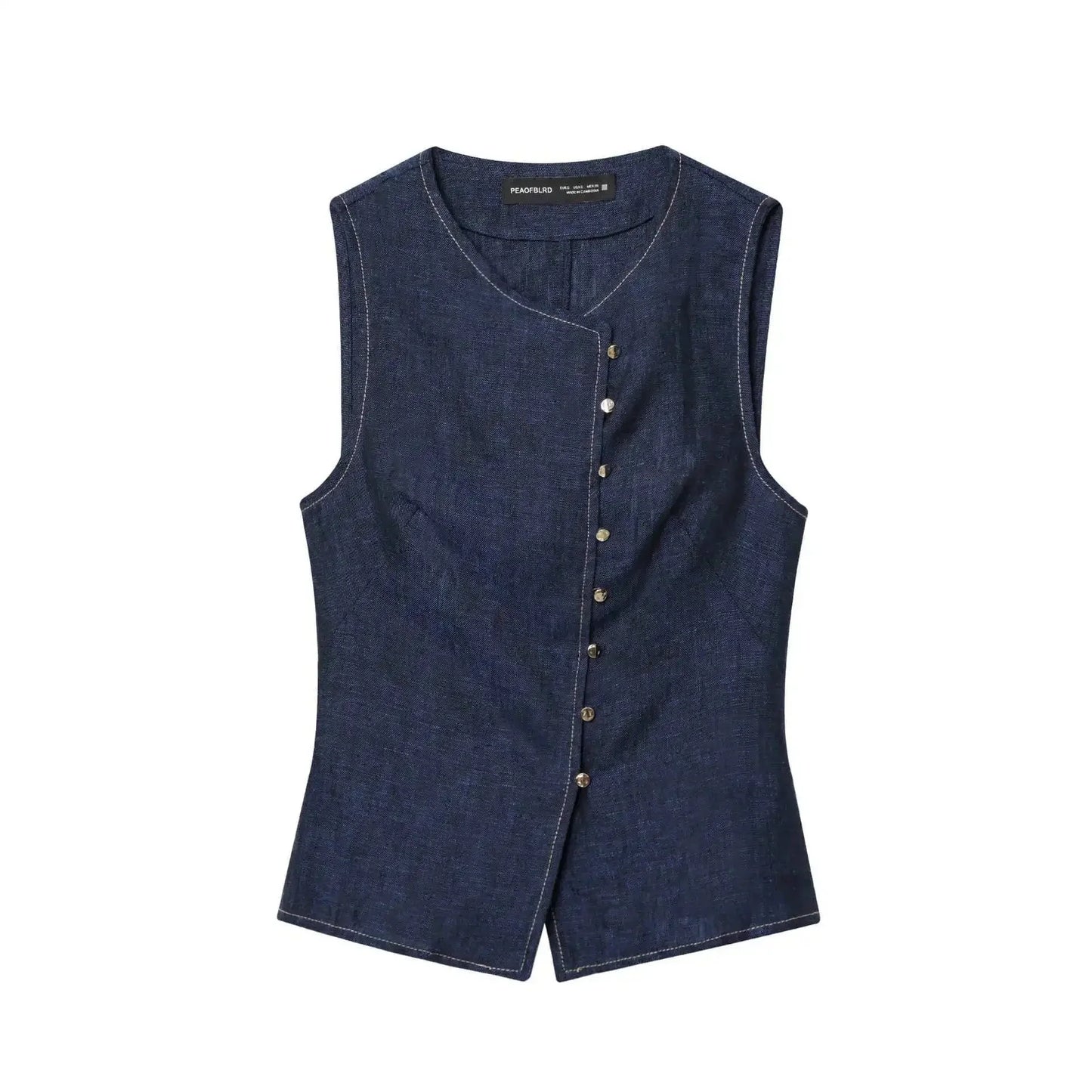 Damen Zweiteiler Set | Regular Fit Set | Ärmellose Weste und Weite Hose | Moderner Smart Casual Stil