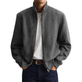 Herren Langarm Jacke mit Stehkragen Reißverschluss | Klassisch