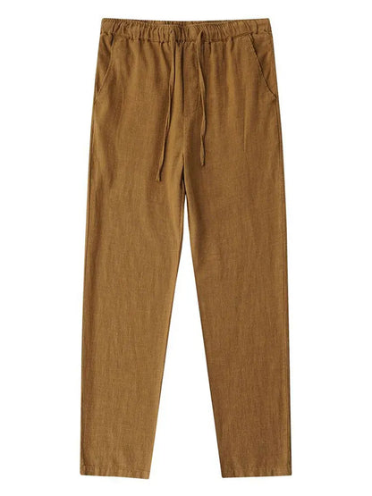 Pantaloni da uomo con gambe dritte e coulisse in vita | Tasche laterali
