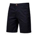 Herren Freizeit Shorts Mit Geradem Bein Und Knopfverschluss | Seiten Taschen