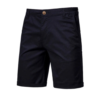 Pantaloncini da uomo casual con gambe dritte e chiusura con bottoni | Tasche laterali