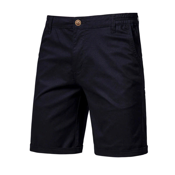 Herren Freizeit Shorts Mit Geradem Bein Und Knopfverschluss | Seiten Taschen