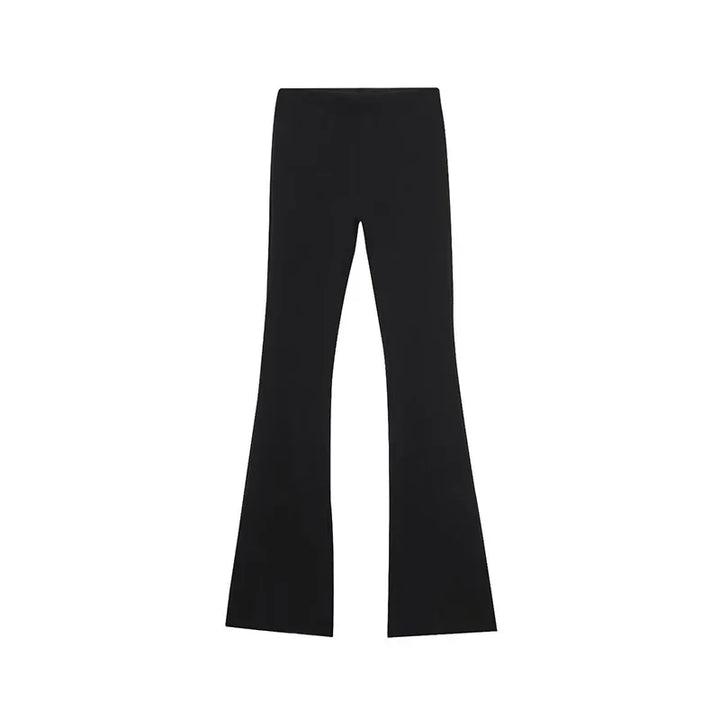Top damă fără mâneci cu bască și pantaloni largi, set două piese | Stil lejer