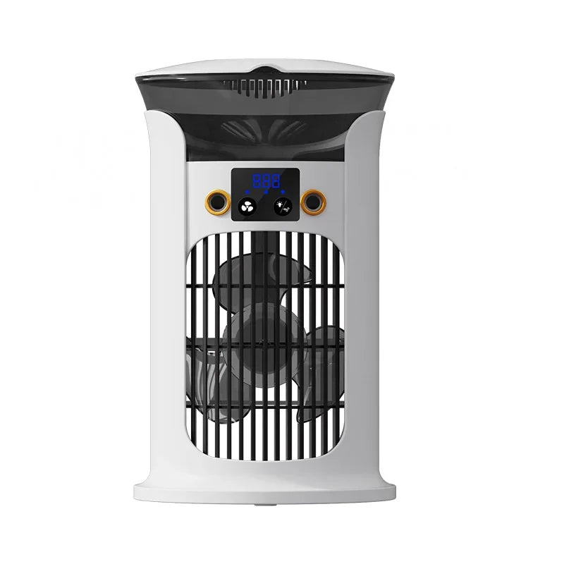 Mini USB stolní ventilátor s mlžným rozprašovačem a světlem