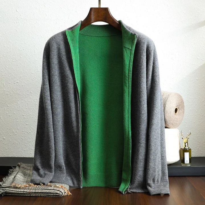 Pánský kardigan s dlouhým rukávem, otevřený | Styl casual