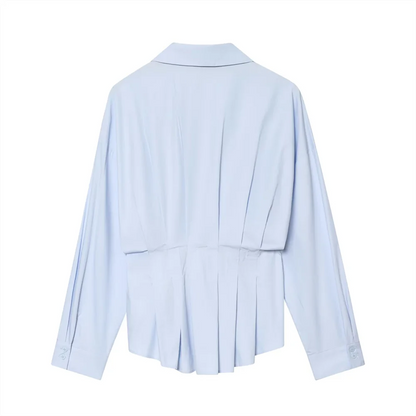 Camicia donna con colletto e bottoni a manica lunga | Minimalista