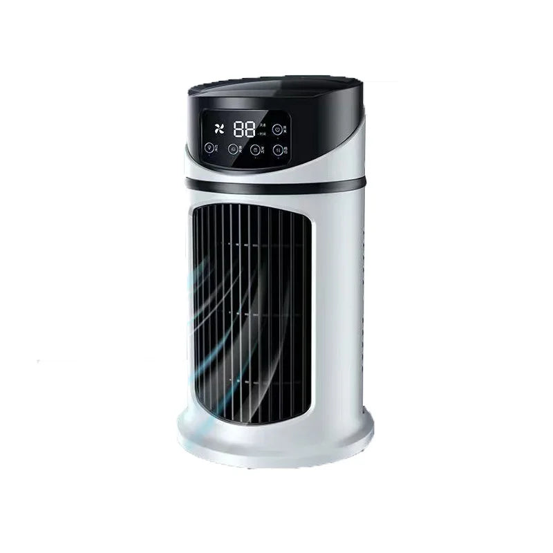 Raffreddatore d'aria USB portatile | Ventilatore da tavolo 3-in-1 | Umidificazione e circolazione dell'aria | Design compatto
