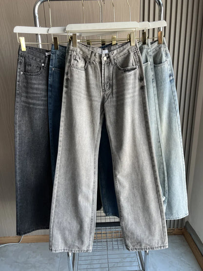 Women's High Waist Wide Leg Casual Pants | Straight Cut