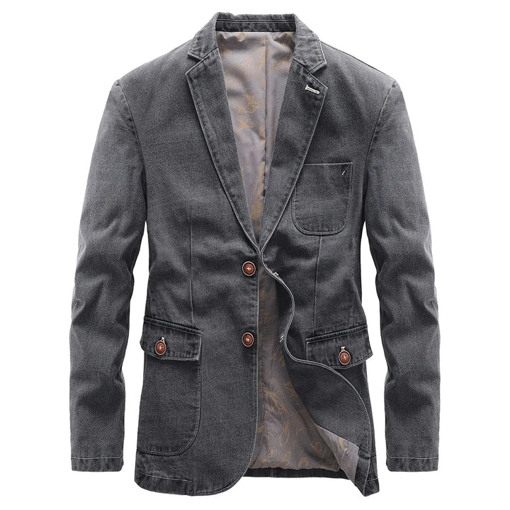 Herren Blazerjacke mit langen Ärmeln und Knopfverschluss | Smart Casual Style