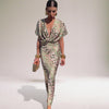Damen Kleid mit Print | Feminines Design und Fließende Form | Eleganter Tages- und Abendlook