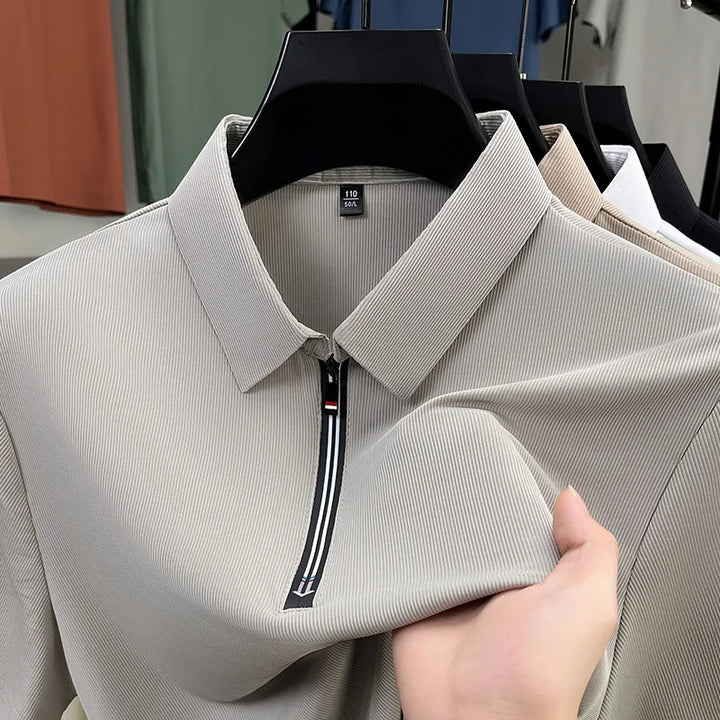 Pánské polo tričko se zipem krátký rukáv | Každodenní