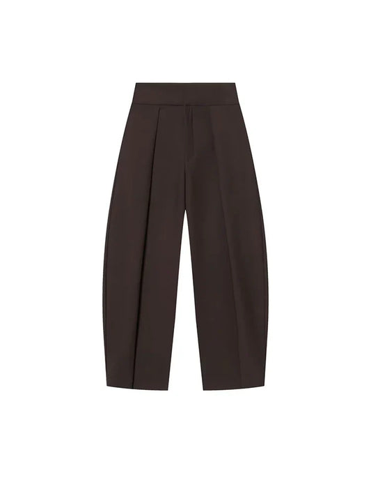 Women's High Waist Front Pleats Wide Leg Pants | Slim Fit