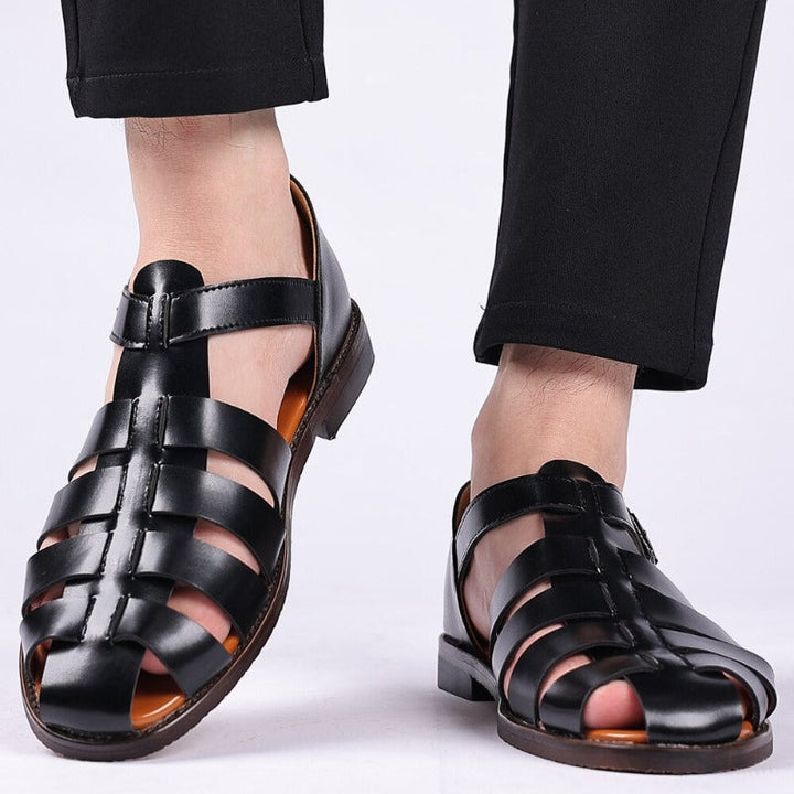 Herren Offene Leder Sandalen | Klassisch