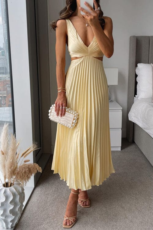 Sanne | Elegantes plissiertes Midikleid 0