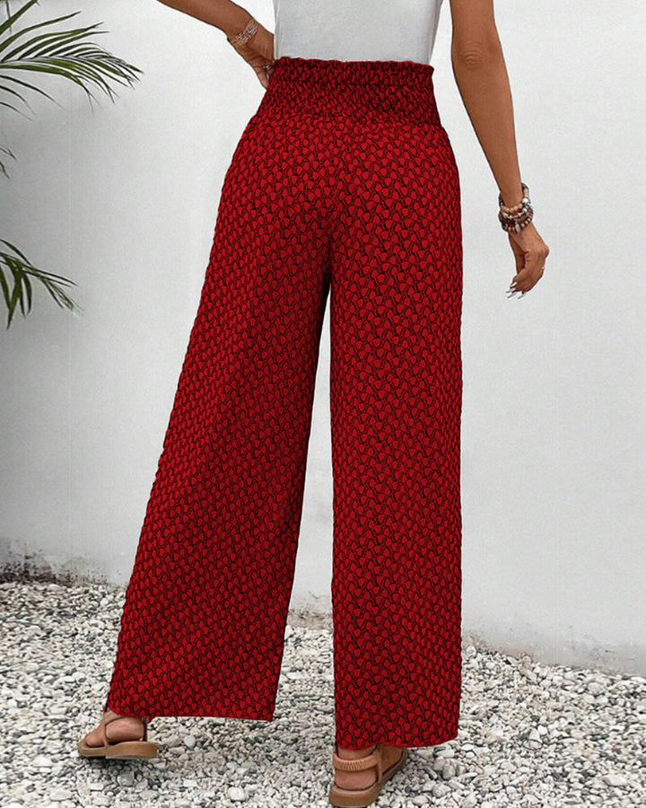 Sapphira | Damen-Palazzo-Hose mit Hoher Taille und Geometrischem Print | Weites Bein 7