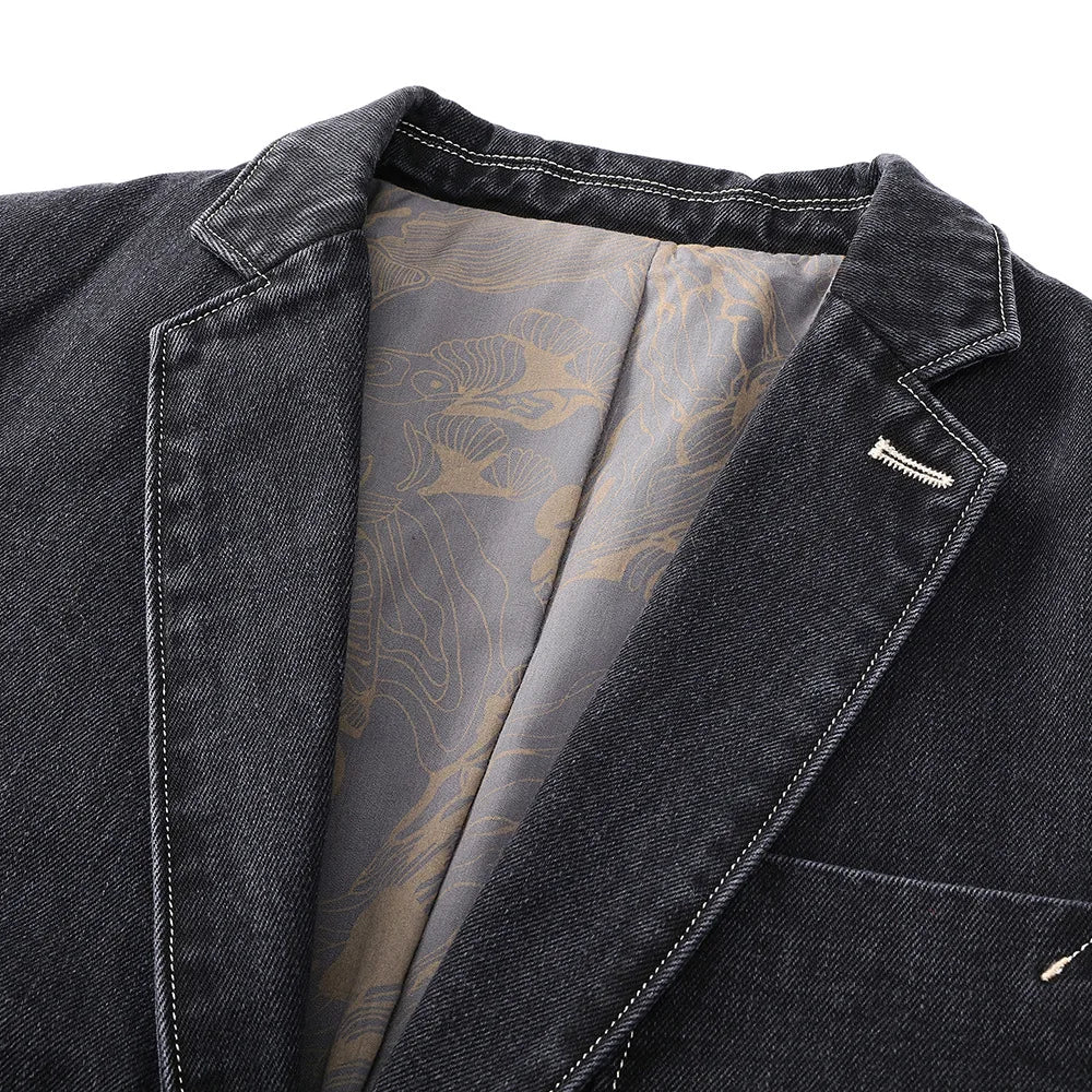 Herren Blazerjacke mit langen Ärmeln und Knopfverschluss | Smart Casual Style