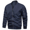 Giacca bomber da uomo con collo alto e zip, maniche lunghe | Streetwear