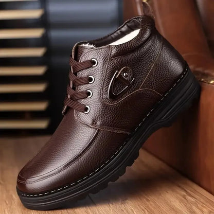 Męskie sznurowane buty o średniej wysokości | Miejski klasyczny styl