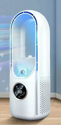 Tischventilator ohne Rotorblätter | 3-in-1 Luftkühlung, Luftreinigung & Ionisation | Modernes Design