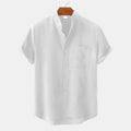 Herren Kurzarm Hemd Mit Stehkragen | Smart Casual Stil