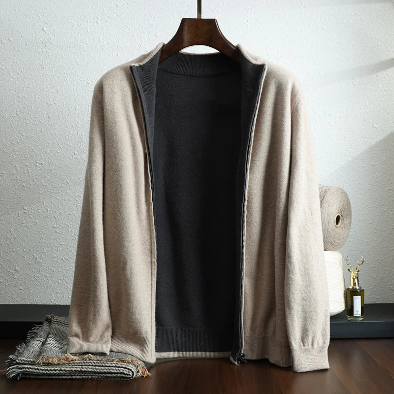 Pánský kardigan s dlouhým rukávem, otevřený | Styl casual