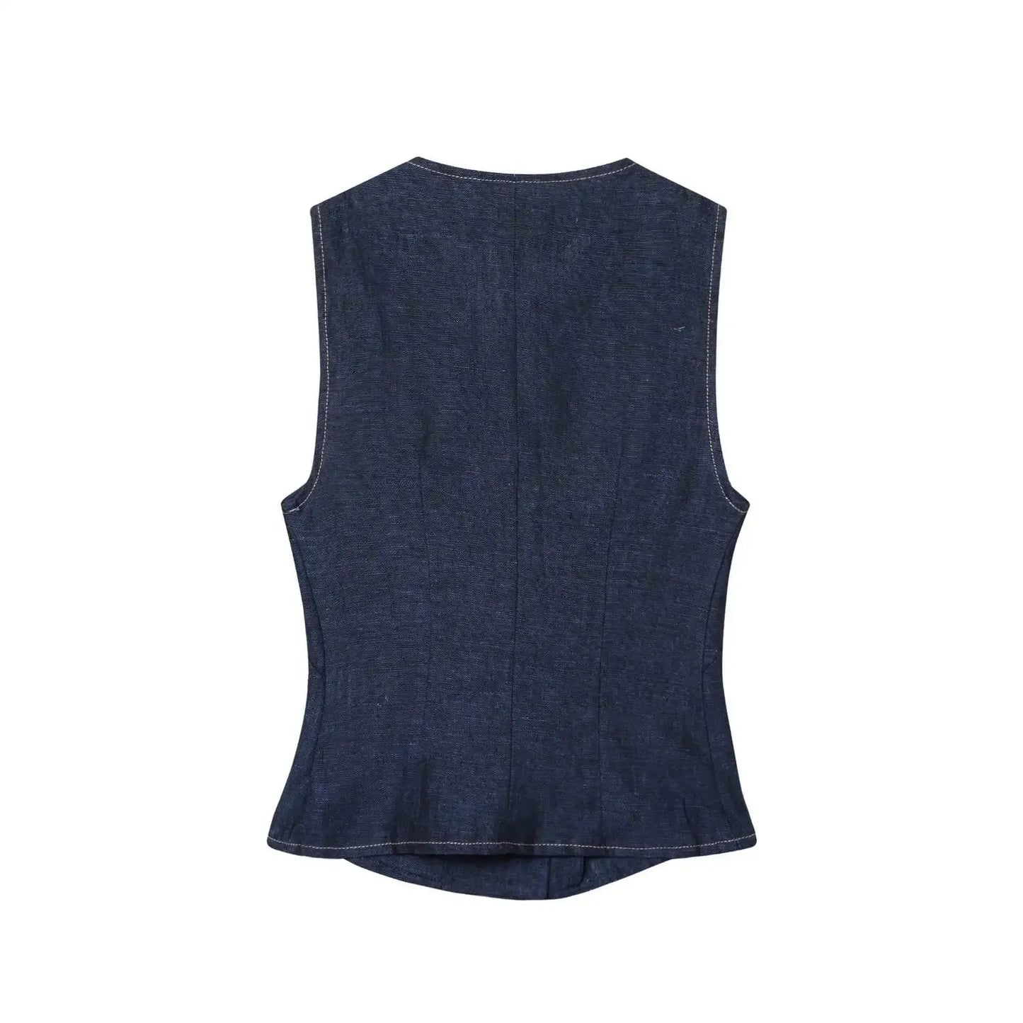 Damen Zweiteiler Set | Regular Fit Set | Ärmellose Weste und Weite Hose | Moderner Smart Casual Stil