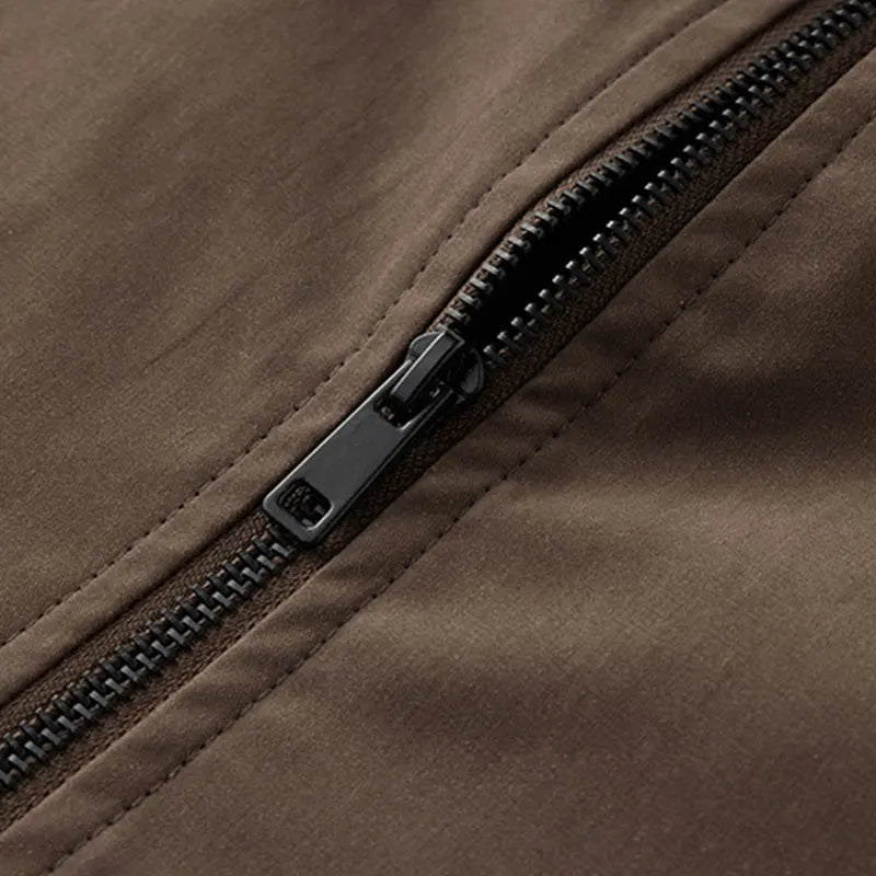 Veste homme à col avec fermeture éclair manches longues | Classique