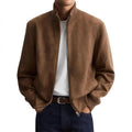 Herren Langarm Jacke mit Stehkragen Reißverschluss | Klassisch
