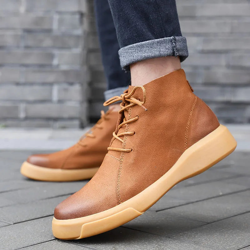 Men's Lace-Up Shoes with Round Toe | Modern Urban Style