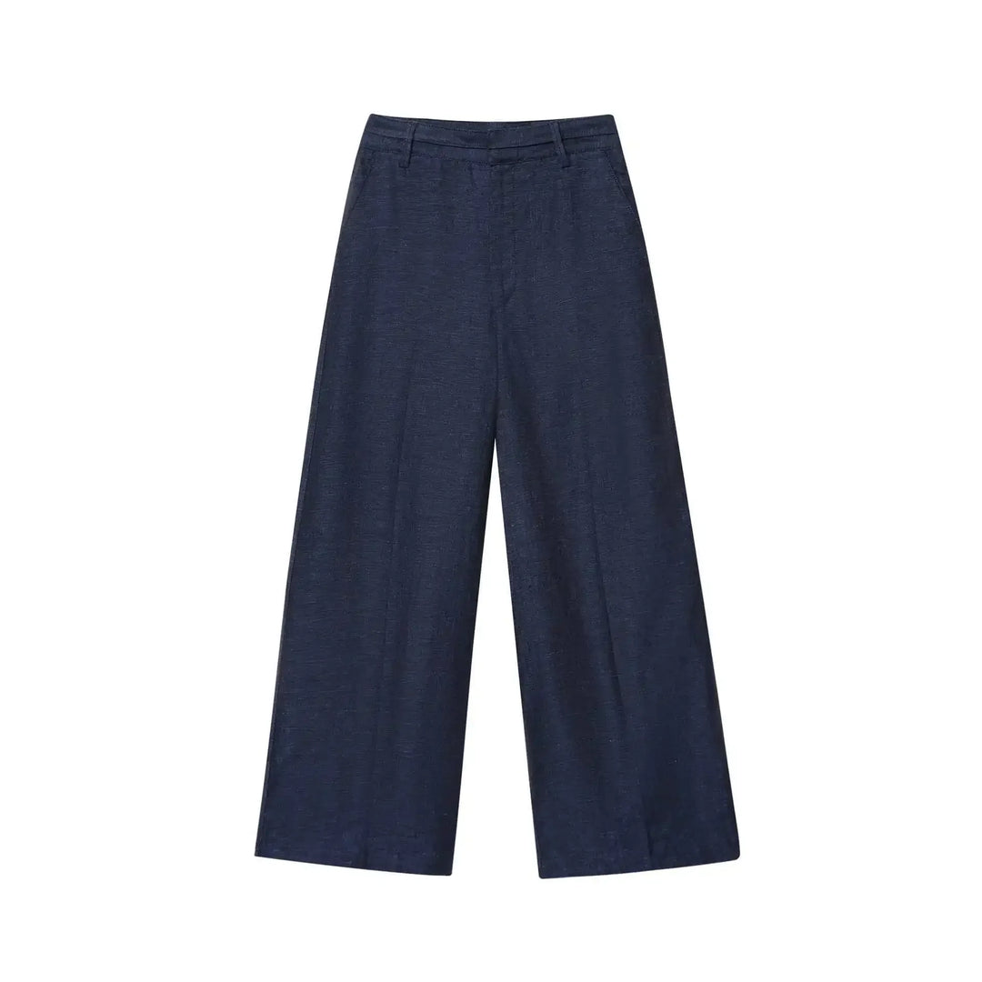 Damski zestaw dwuczęściowy | Regular Fit | Kamizelka bez rękawów i szerokie spodnie | Nowoczesny styl smart casual