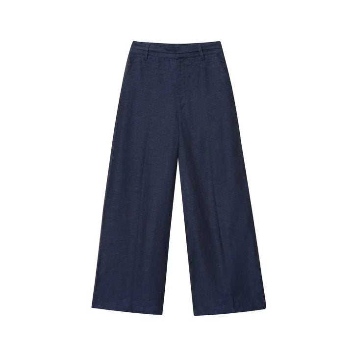 Damski zestaw dwuczęściowy | Regular Fit | Kamizelka bez rękawów i szerokie spodnie | Nowoczesny styl smart casual