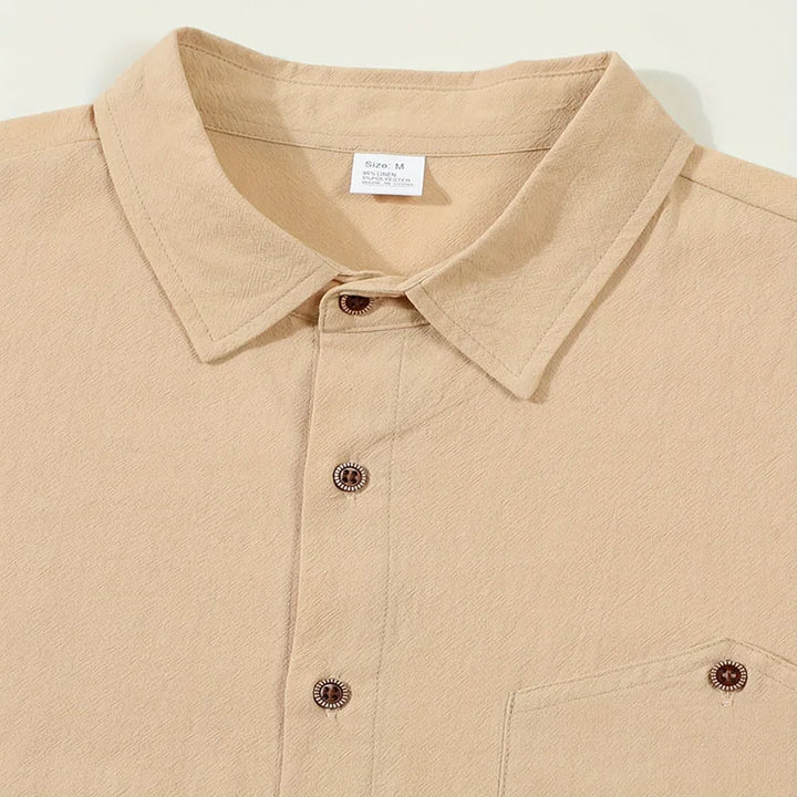 Camicia da uomo a maniche corte con bottoni | Con colletto