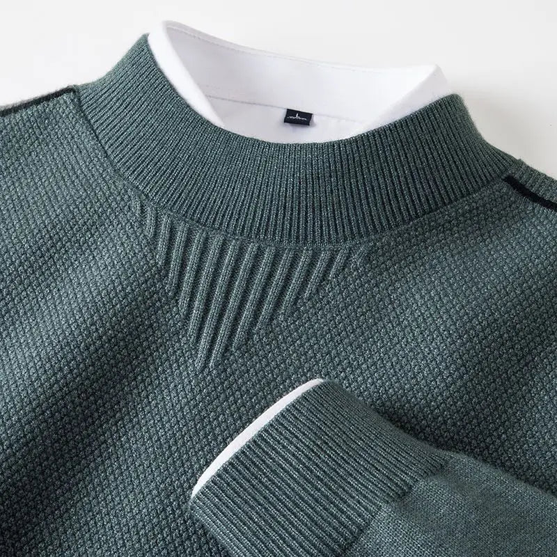 Herren Langarm Pullover Mit Strukturmuster | Klassischer Look