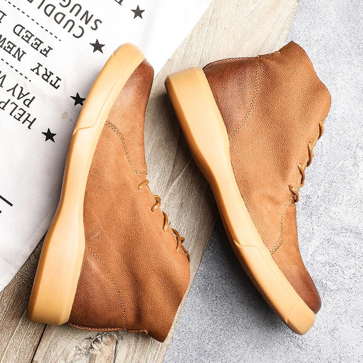 Herren Schnürstiefel Mit Runder Spitze | Moderner Streetstyle