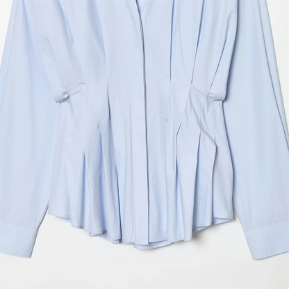 Camicia donna con colletto e bottoni a manica lunga | Minimalista