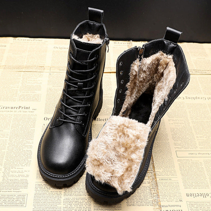 Schnürstiefel Damen | Hochgeschnittene Outdoor-Schuhe für Alltag und Freizeit