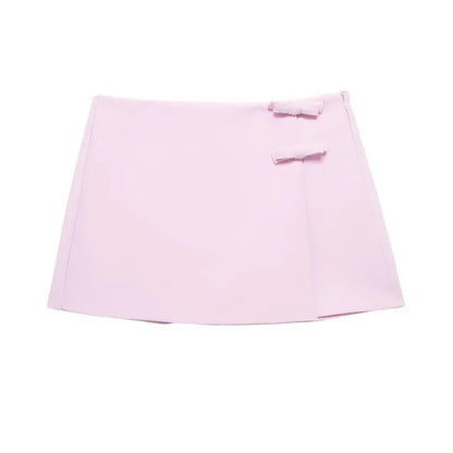 Women's Sleeveless Front Tie Halter Top and Mini Skirt Two-Piece Set | Open Back
