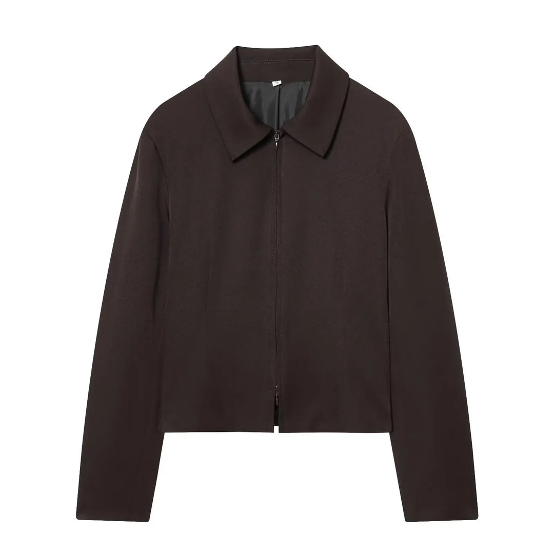 Ensemble deux pièces pour femme avec veste courte et pantalon à jambe droite | Style coordonné