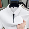 Herren Kurzarm Polo Shirt mit Half Zip | Freizeit
