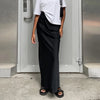 Women's High Waist Straight Cut Minimalist Style Skirt | Maxi