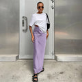 Damen High Waist Rock Mit Geradem Schnitt Minimalistischem Stil | Maxi