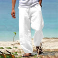 Herren Freizeit Hose Mit Weitem Bein Und Kordelzug | Seiten Taschen