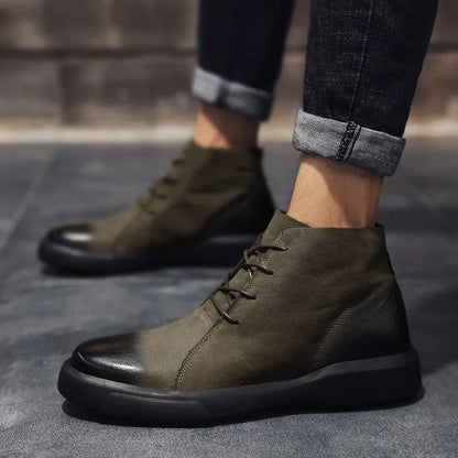 Men's Lace-Up Shoes with Round Toe | Modern Urban Style