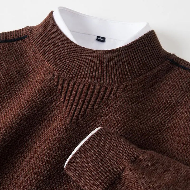 Herren Langarm Pullover Mit Strukturmuster | Klassischer Look